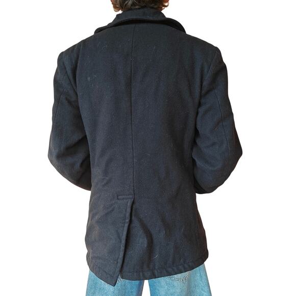 Vintage 1988 U.S. Navy Sterlingwear Pea Coat 100% Wool – Size 40R Authentic - Picture 2 of 5